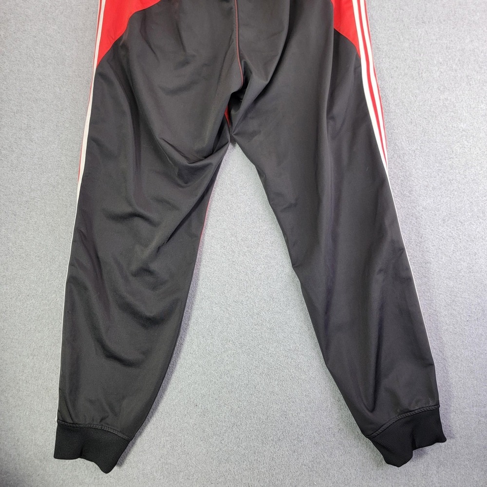 Adidas Pants Mens Medium Red Black Woven Track Colorblock Side Stripe HC2078 - Picture 8 of 16